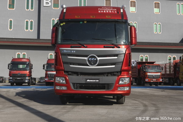 福田 欧曼GTL 重卡 340马力 8X4 仓栅载货车(BJ5319CCY-1)外观图