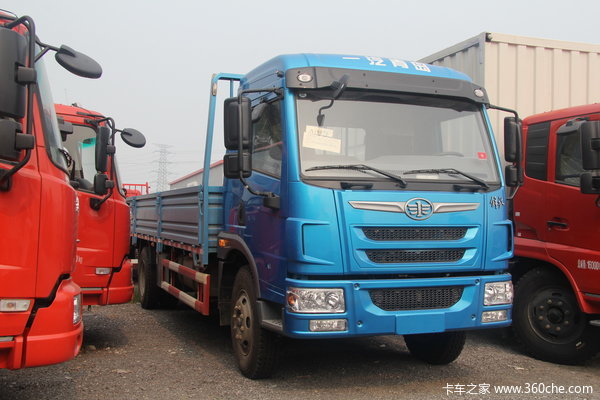 青岛解放 龙V中卡 140马力 4X2 排半栏板载货车(CA1168PK2L2EA80)