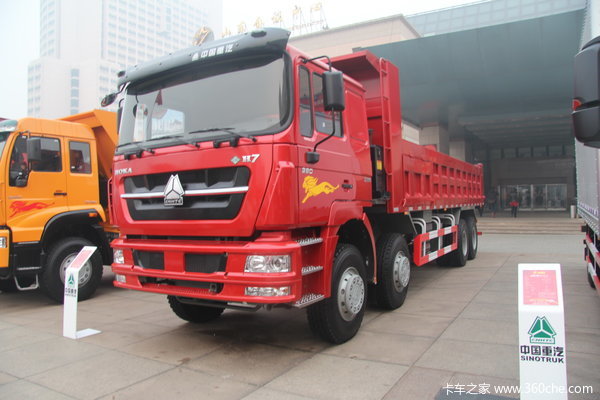 中国重汽 HOKA H7系重卡 380马力 8X4 自卸车(LNG)(ZZ3313N4661E1L)外观图