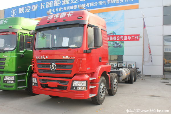 陕汽 德龙M3000重卡 336马力 8X4 仓栅载货车(LNG) (SX5316CCYGR456TL)