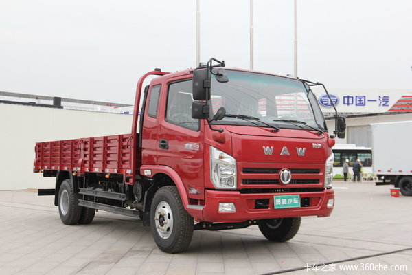 奥驰 A3系列 154马力 4X2 4.8米排半栏板载货车(FD1064P63K4)外观图