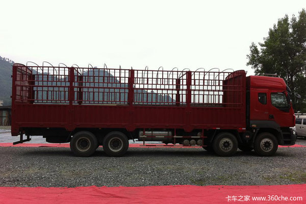 东风柳汽 霸龙重卡 290马力 8X4 排半载货车(LZ5244CSPEL)外观图（10/13）