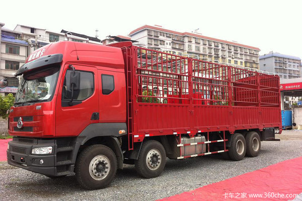 东风柳汽 霸龙重卡 290马力 8X4 排半载货车(LZ5244CSPEL)外观图（3/13）