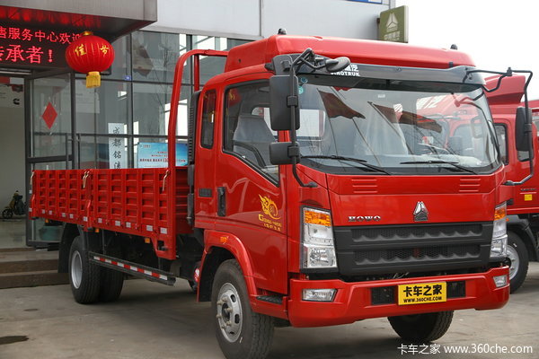 中国重汽 HOWO 154马力 4X2 5.2米排半栏板载货车(ZZ5127CCYG421CD1)外观图（2/32）
