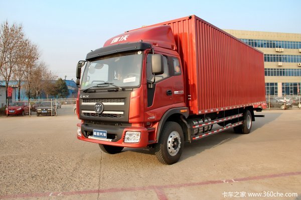 福田 瑞沃中卡 168马力 4X2 6.7米厢式载货车(BJ5165XXY-4)