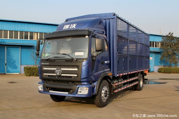 福田 瑞沃中卡 168马力 4X2 6.7米仓栅式载货车(BJ5165CCY-10)外观图（2/4）