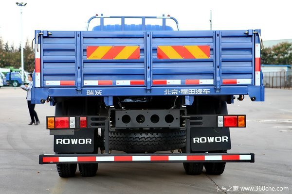 福田 瑞沃中卡 180马力 4X2 6.65米栏板式载货车(BJ1165VKPHK-1)外观图（4/7）