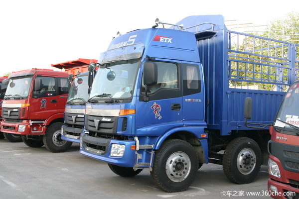 福田 欧曼ETX 5系重卡 180马力 6X2 仓栅载货车(BJ5243VMCHH-1)外观图（4/4）