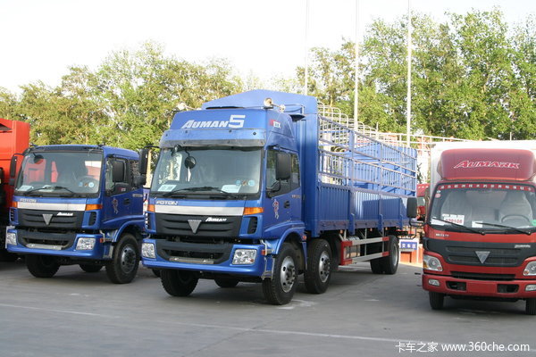 福田 欧曼ETX 5系重卡 180马力 6X2 仓栅载货车(BJ5242VMPHH-S)