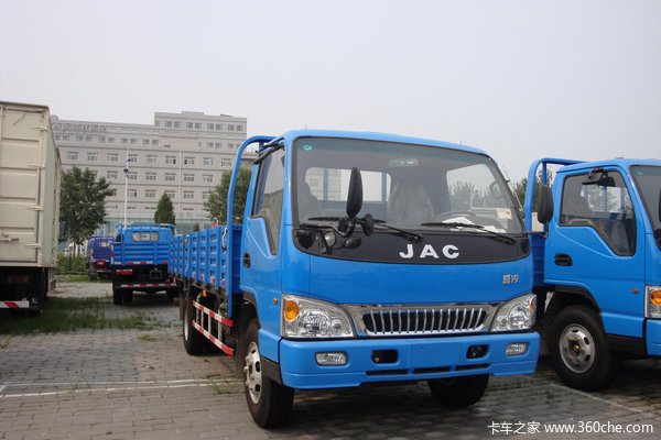 江淮 威铃 109马力 4X2 5.2米单排栏板载货车(HFC1056K103)外观图