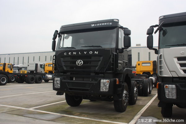 红岩 杰狮重卡 380马力 8X4 自卸车(底盘)(CQ3314HTG366)外观图