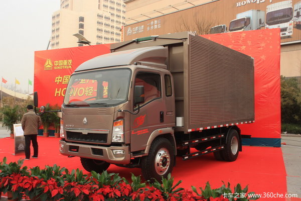中国重汽 HOWO中卡 140马力 4X2 翼开启厢式载货车(ZZ5167XXYG3815C1)