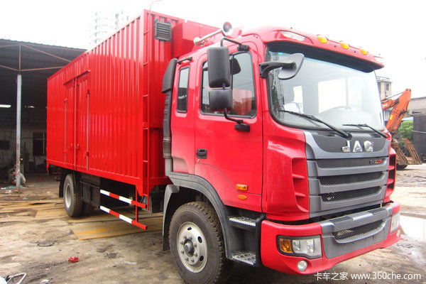 江淮 格尔发K3系列重卡 180马力 4X2 厢式载货车(HFC5162XXYK2R1HT)外观图（3/9）